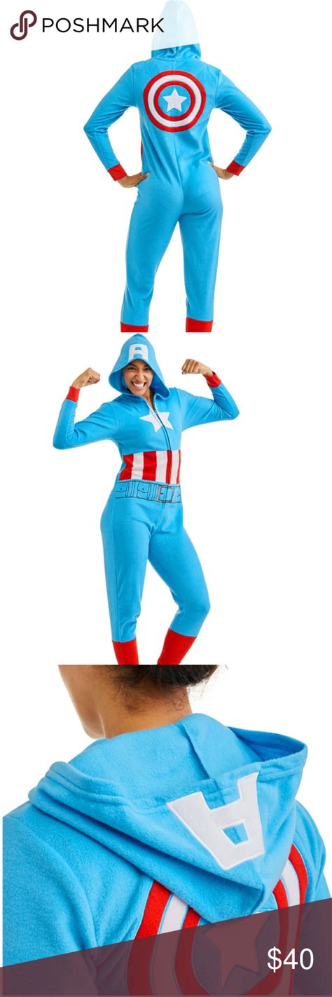 New 2x Marvel Captain America Onesie Union Suit Captain America