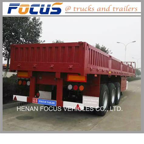 3 Axles 60tons Side Wall Side Board Flatbed With Side Wall Sidewall