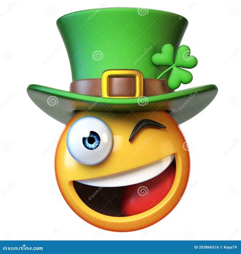 Leprechaun Emoticon Emoji Face Cartoon Icon Vector Illustration | CartoonDealer.com #242857824