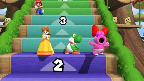 Mario Party 9 Step It Up 1 Vs Rivals Minigame Mario And Daisy Brido Yoshi Youtube