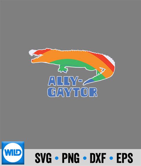 Alligator Svg Lgbtq Ally Gaytor Gay Rainbow Alligator Pride Month