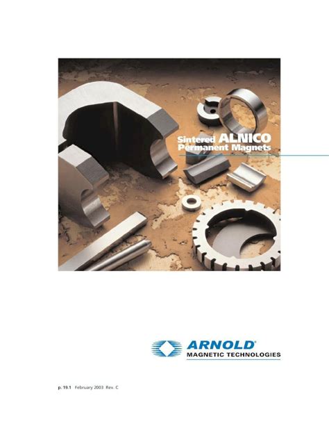 Pdf Alnico Arnold Magnetic Technologies Alnico Permanent Magnets