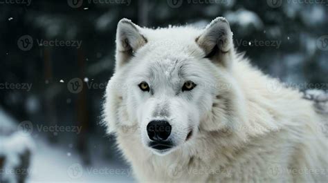 Close up of white wolf with snow background. Animal kingdom concept. 26425047 Stock Photo at ...