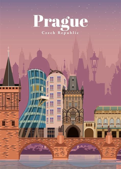 Travel To Prague Poster By Studio 324 Displate Travel Posters