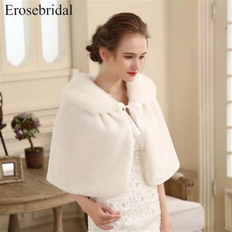 Aliexpress Buy White Bridal Wraps Fur Wedding Jacket Winter Warm