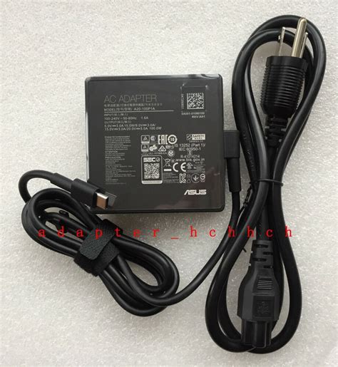 New Original Asus 100w Type C Cord Charger Rog Flow X13 Gv301qh Ds96 A