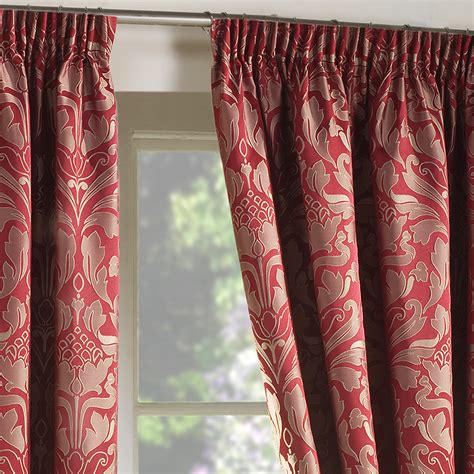 Luxury Jacquard Curtains Heavy Weight Fully Lined Pencil Pleat Damask