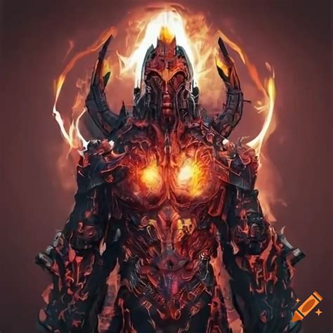 Digital Art Of A Futuristic Armored Demon God On Craiyon