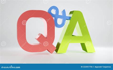 Q and a Red, White, and Green Letters on White Background, Q&a Concept ...