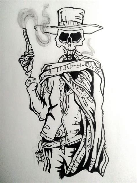 Skeleton Cowboy By Mikecandido On Deviantart