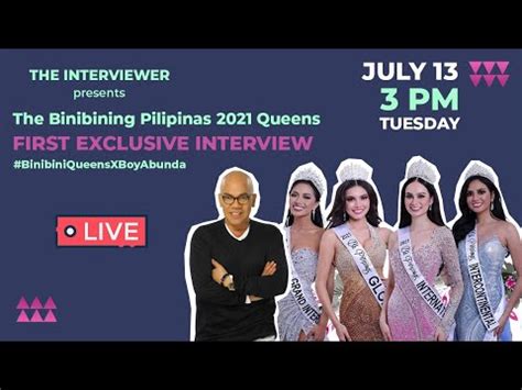 The Interviewer Presents The Binibining Pilipinas Queens First