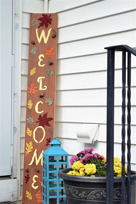 Signs Diy Decor Welcome Sign Fall Halloween Sign For Front Porch Fall