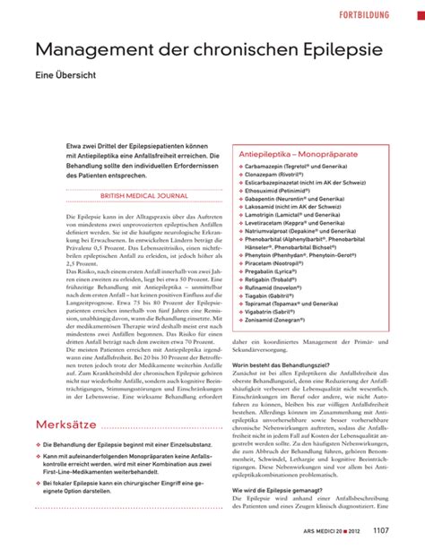 Management Der Chronischen Epilepsie