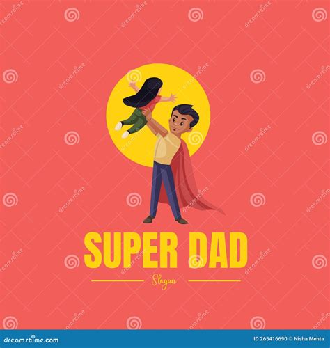 Logotipo De Mascota Vectorial Super Dad Ilustración del Vector