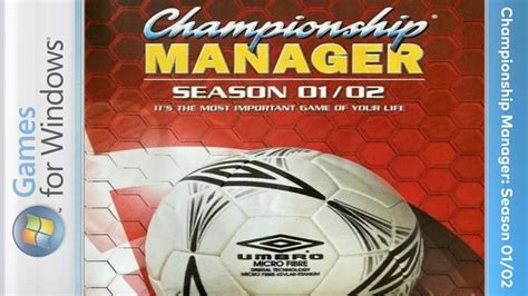 Championship Manager Season 01 02 PC Longplay YouTube