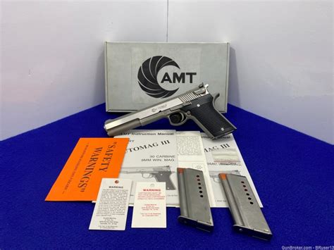 Amt Automag Iii 30 Carbine Ss 6 1 2 Absolutely Phenomenal Example Nib Semi Auto Pistols At