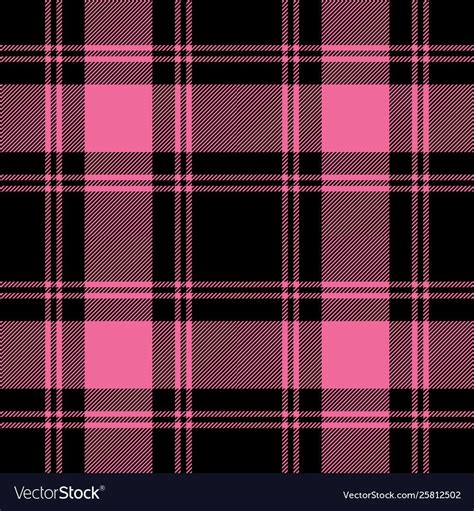 Black Pink Tartan Plaid Seamless Pattern Vector Image On VectorStock