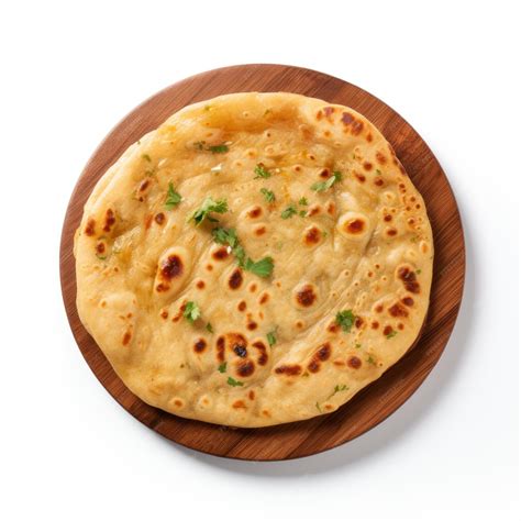 Premium Photo Aloo Paratha On White Background