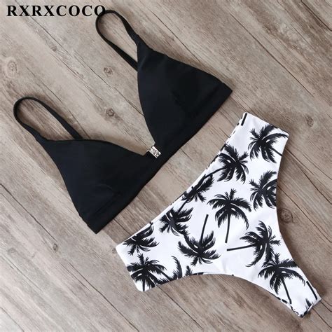 Rxrxcoco Sexy Print Bikini 2019 Hot Swimsuit Women Swimwear Thong Push