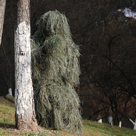 Ropa de camuflaje táctico 3D traje Ghillie de hierba marchita 5