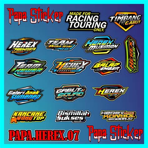 Jual Sticker Pack Herex Thailook Honda Gank Racertees Sss Rcb