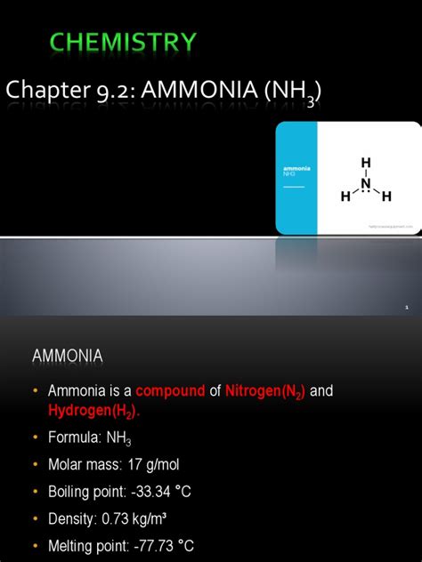 Ammonia and Its Salts | PDF | Ammonia | Ammonium