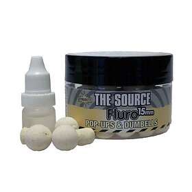 Dynamite Baits The Source White Fluro Pop Ups Dumbells 15 Mm Vit