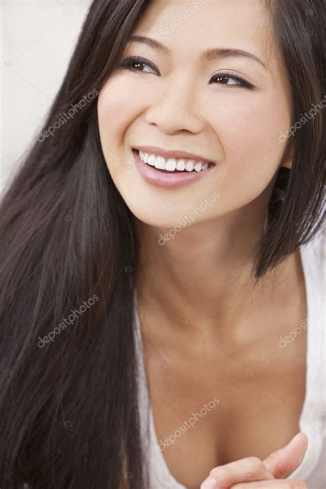 Beautiful Chinese Oriental Asian Woman Smiling Stock Photo By ©dmbaker