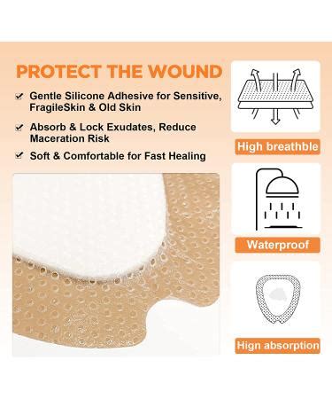 Carbou Sacrum Silicone Foam Dressing With Adhesive Border X