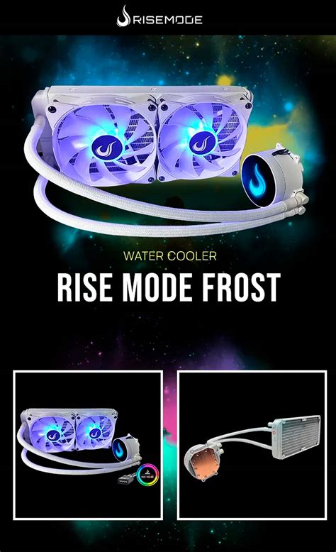 Water Cooler Rise Mode Frost 240mm RGB Branco RM WCZ 02 RGB