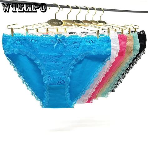 Wtempo 6 Pcslot Briefs New Womens Cotton Panties Girl Briefs Spot Cotton Lady Bikini Underwear