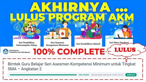 Selamat Anda Lulus Bimtek Akm Bimtek Guru Belajar Seri Asesmen