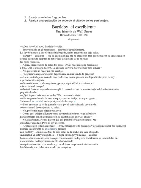 Bartleby El Escribiente Una Historia De Wall Street Pdf Bartleby The Scrivener