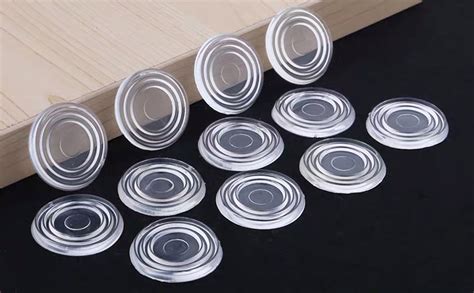 Clear Glass Table Top Bumpers Non Adhesive Rubber Bumpers Anti Slip