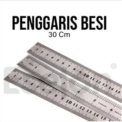 Jual Penggaris Besi Stainless Cm Alat Ukur Stainless Garisan