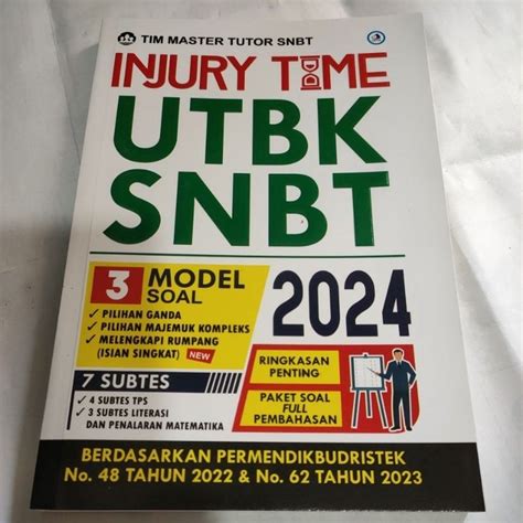 Jual ORIGINAL BUKU INJURY TIME UTBK SNBT 2024 Shopee Indonesia