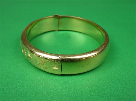 Vintage Victorian Style Excalibur Ct Rolled Gold Bangle Bracelet