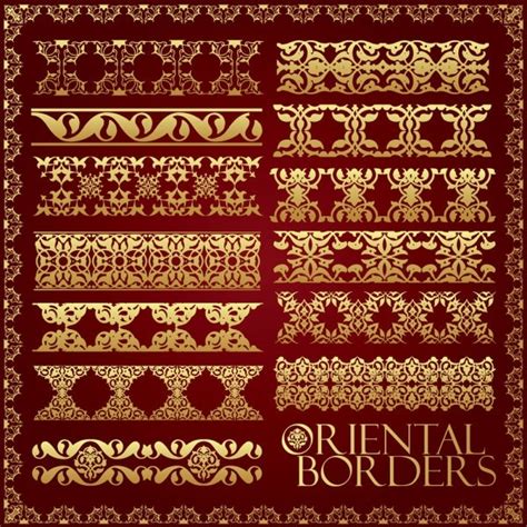 Ornate Traditional Patterns Border Vector Free Vector In