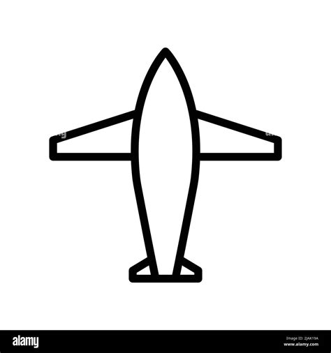 Airplane Icon Vector Transportation Air Vehicle Line Icon Style