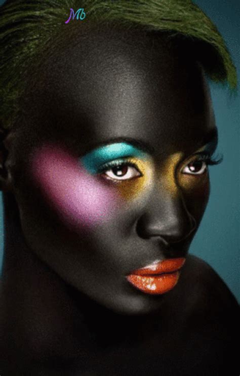 Fantasy Face Art ♡♥️♡ Pop Art Makeup Avant Garde Makeup Dark Skin