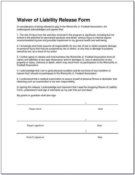 Free Liability Waiver Form Free Vincegray2014 Fitness Waiver Form Template PDF | Minasinternational