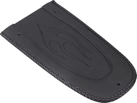 Amazon Black Pu Leather Flame Rear Fender Bib For Solo Seat For