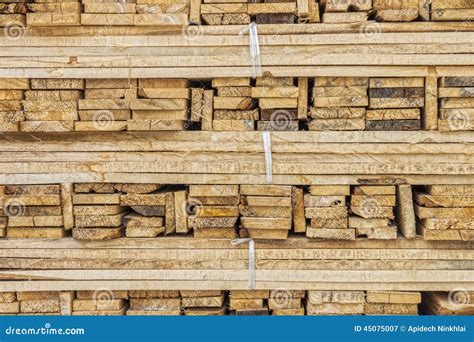 A Stack Of Wood Lumbers Stock Image Image Of Natural 45075007