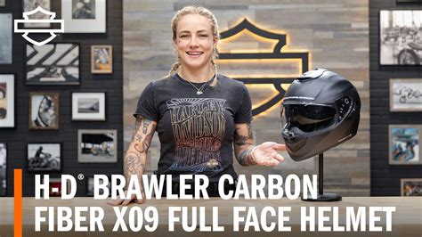 Harley Davidson Brawler Carbon Fiber X Full Face With Sun Shield