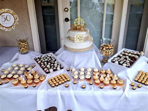 50th Wedding Anniversary Dessert Table 50th Wedding Anniversary