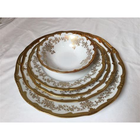 Sold Price Large Weimar Katharina Gold Gilded Porcelain China Service