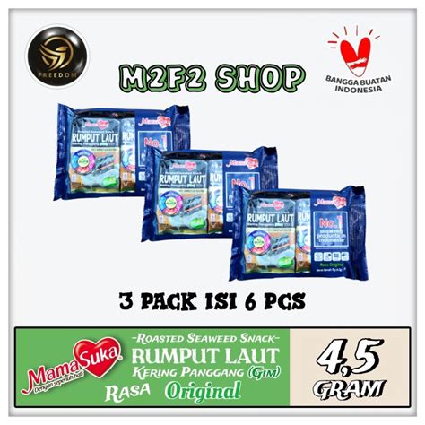 Jual Mamasuka Snack Rumput Laut Panggang Rasa Original Gr Pack