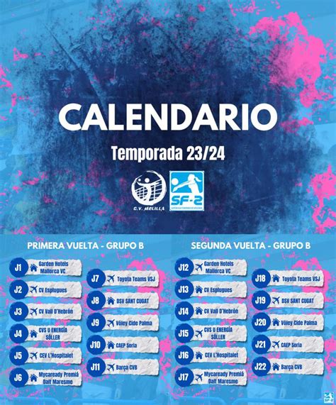 CALENDARIO SUPERLIGA 2 FEMENINA Club De Voleibol Melilla