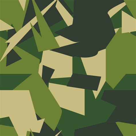 Geometric Camouflage Seamless Pattern Abstract Modern Military Urban Texture Stock Vector