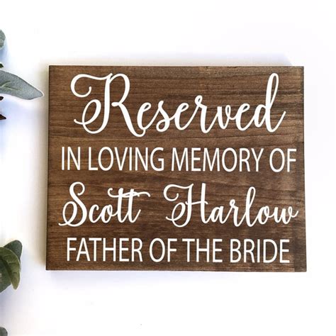 Father Of The Bride Memory Signs Etsy